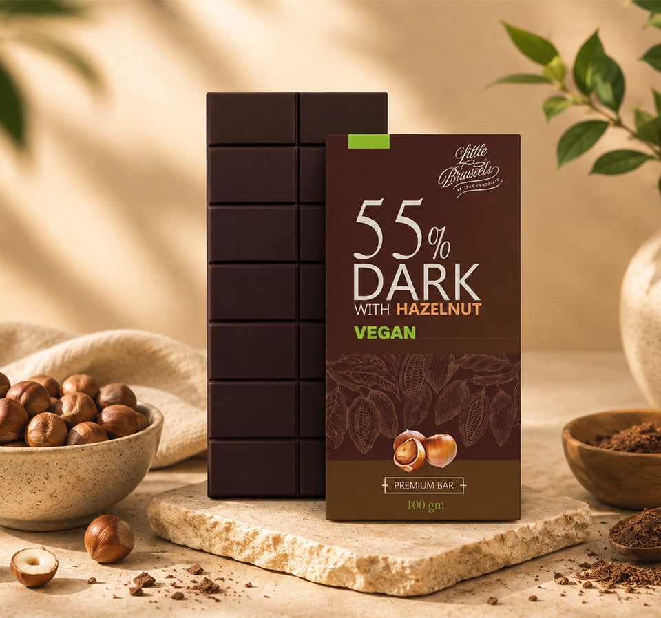 55% Dark with Hazelnut