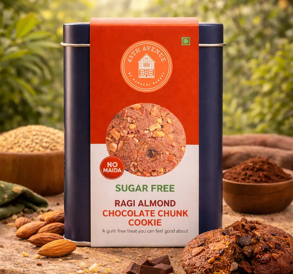 Sugar Free Ragi Almond Chocolate Chunk Cookies 200g